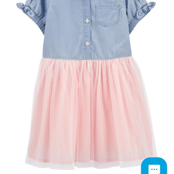 OshKosh Denim Shirt Dress: Mixed Tulle Remix. - Picture 3 of 4